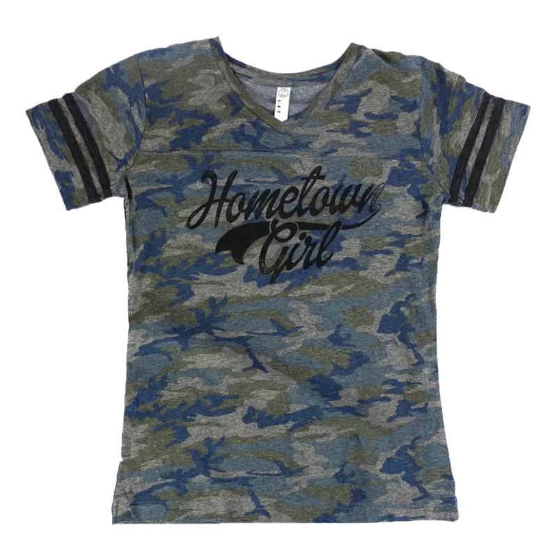 Vintage Camo Hometown Girl Tee