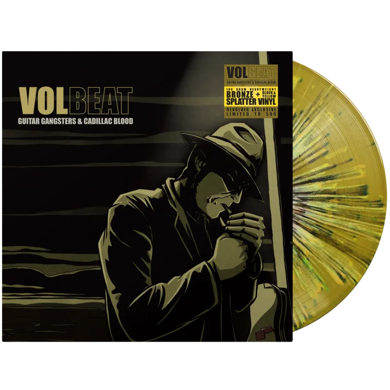 VOLBEAT GUITAR GANGSTERS & CADILLAC BLOOD LP - EXCLUSIVE - LTD. 500 - BRONZE/YELLOW/BLACK/SPLATTER