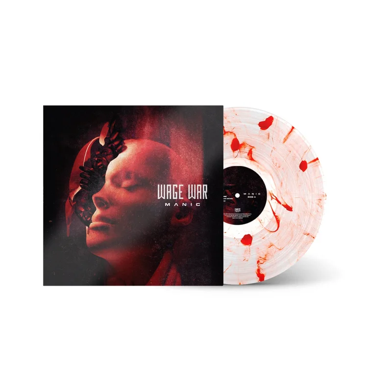 WAGE WAR MANIC LP - EXCLUSIVE - LTD. 300 - CLEAR/RED BLOT