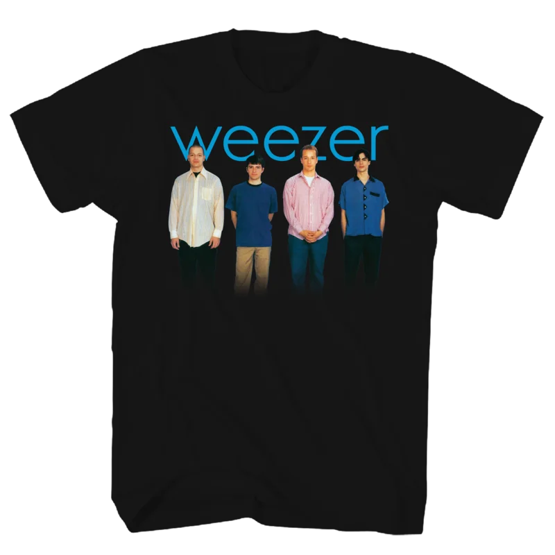 WEEZER BLUE ALBUM BLACK T-SHIRT BLACK