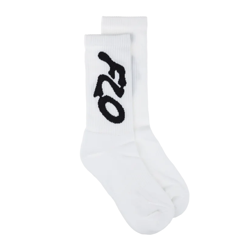 White FLO socks