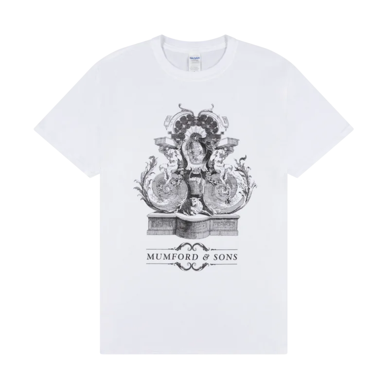White Fountain Print T-Shirt