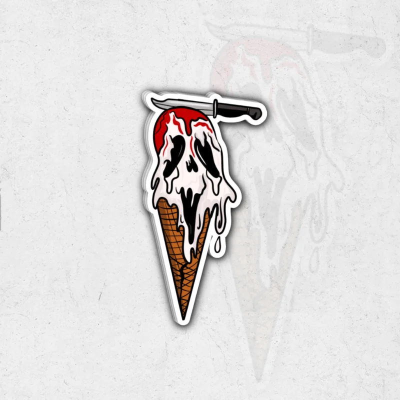 White ice cream (euphoria) - glossy vinyl sticker