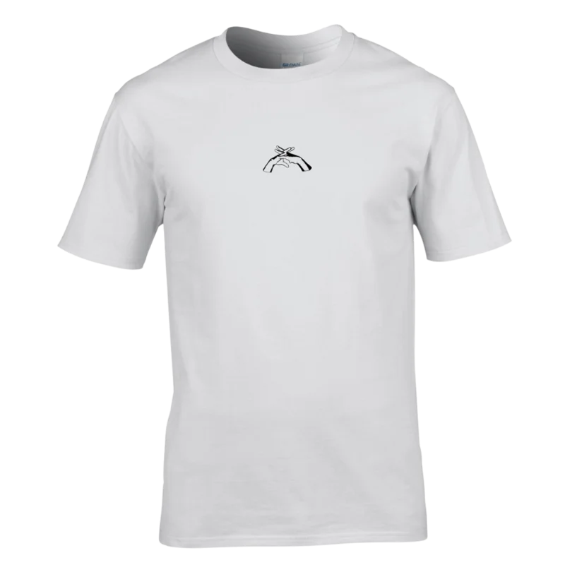 White Joy Anonymous Back Print T-shirt