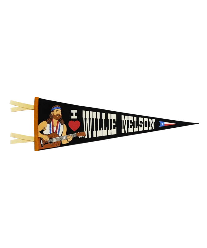 WILLIE NELSON x OXFORD PENNANT - I HEART WILLIE PENNANT