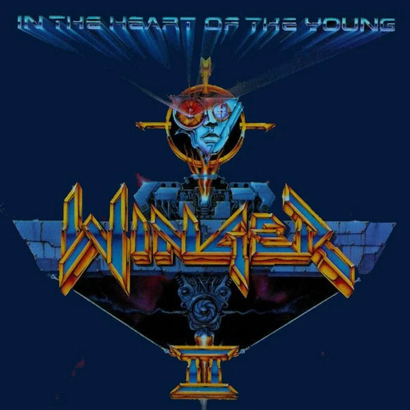 WINGER 'IN THE HEART OF THE YOUNG' LP - TRANSLUCENT RED