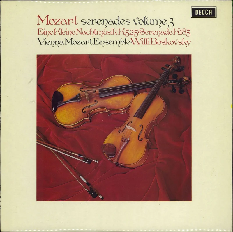 Wolfgang Amadeus Mozart Mozart: Serenades Volume 3 (Eine Kleine Nachtmusik K525 Serenade K185) UK Vinyl LP