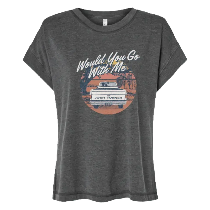 Would You Go With Me Dark Gray Ladies Tee