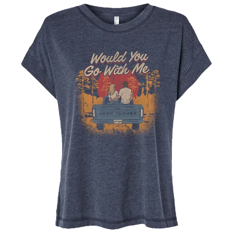 Would You Go With Me Navy Tee