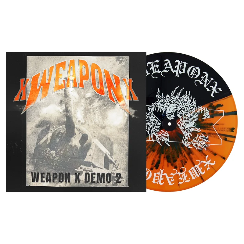 XWEAPONX WEAPON X DEMO 2 EP - EXCLUSIVE - LTD. 150 - CLEAR ORANGE/BLACK/DARK BLUE SPLATTER/SILK SCREENED B-SIDE