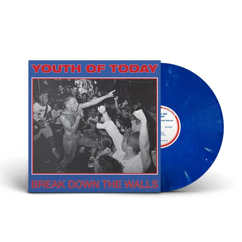 YOUTH OF TODAY 'BREAK DOWN THE WALLS' LP - BLUE